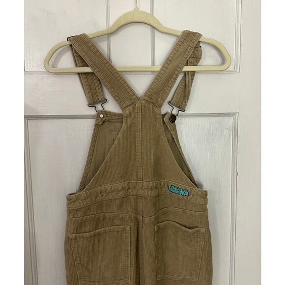 Empyre Suzie Corduroy Tan Bib Overalls Jumpsuit Small 100% Cotton Y2K 90s Skater - Picture 10 of 12